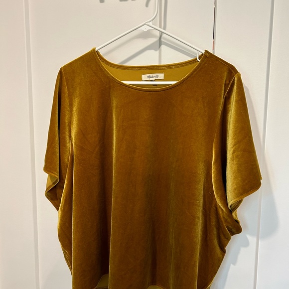 Madewell Saffron Velvet Top 3x Flowy - Picture 4 of 4
